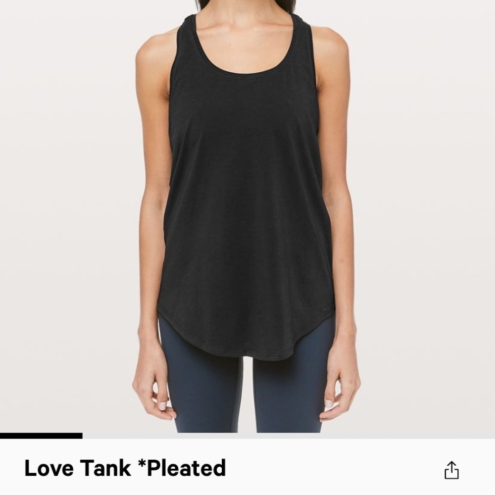 lulu love tank pleated